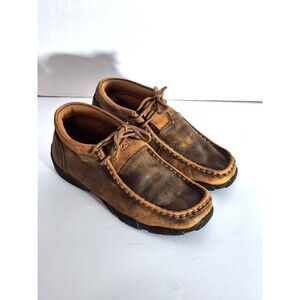 Twisted X Chukka Driving Moc Boots Womens Sz 5M Brown Leather Lace Up Outdoor